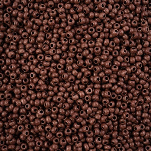 Preciosa Seedbead 8/0 - SB43120 Chalk Terra Intensive Dark Brown