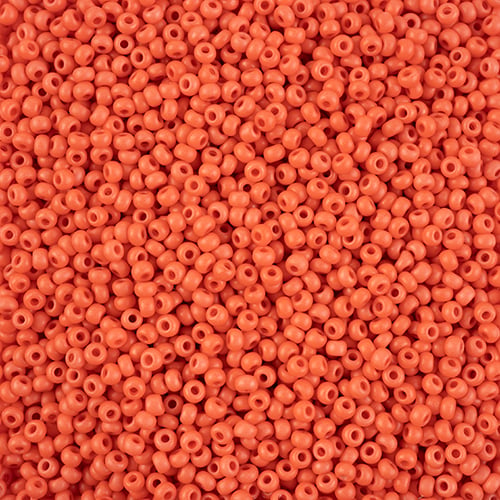 Preciosa Seedbead 8/0 - SB43123 Chalk Terra Intensive Orange Matt