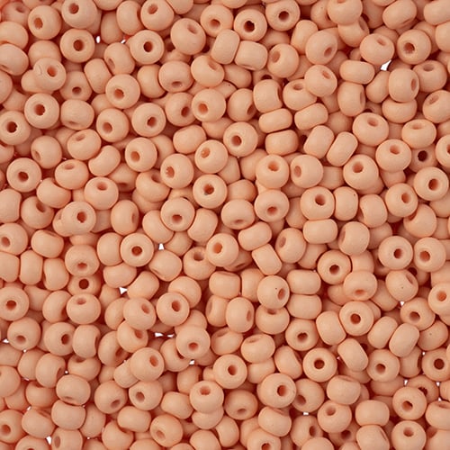 Preciosa Seedbead 8/0 - SB43166 Chalk Permalux Dyed Apricot Matt