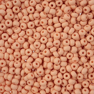 Preciosa Seedbead 8/0 - SB43166 Chalk Permalux Dyed Apricot Matt