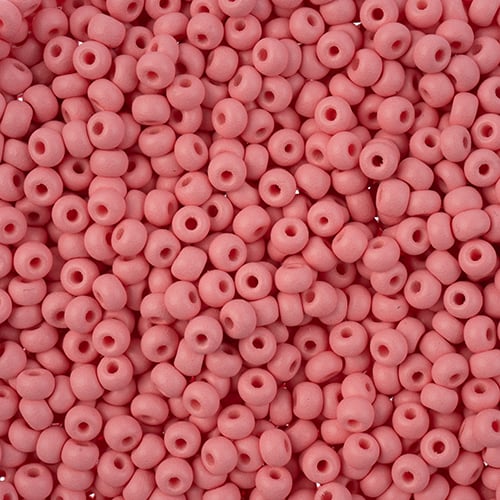 Preciosa Seedbead 8/0 - SB43170 Chalk Permalux Dyed Pink Matt