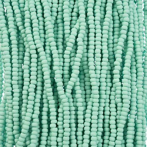 Preciosa Seedbead 8/0 - SB43177S Chalk Permalux Dyed Mint Matt Strung