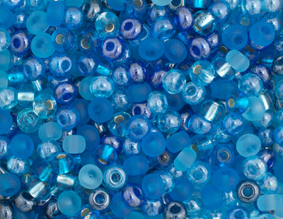 Preciosa Seedbead 6/0 - SB00078 Opaque Blue Aqua Mix