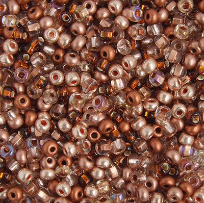 Preciosa Seedbead 6/0 - SB00085 Crystal Copper Mega Mix