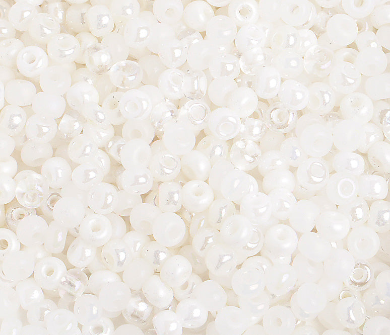 Preciosa Seedbead 6/0 - SB00091 Opaque Multi White Pearl