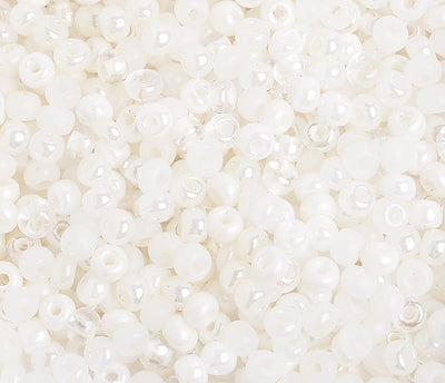 Preciosa Seedbead 6/0 - SB00091 Opaque Multi White Pearl