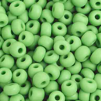 Preciosa Seedbead 6/0 - SB01001 Opaque Light Green Matt