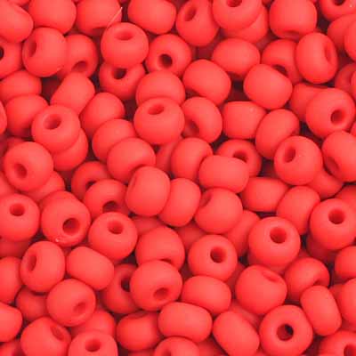 Preciosa Seedbead 6/0 - SB01005 Opaque Light Red Matt