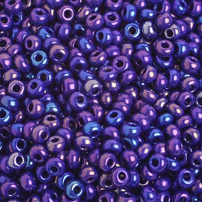 Preciosa Seedbead 6/0 - SB01013 Opaque Dark Royal Blue AB