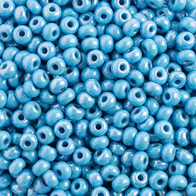 Preciosa Seedbead 6/0 - SB01015 Opaque Light Blue AB