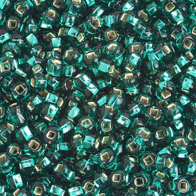 Preciosa Seedbead 6/0 - SB01023 Silverlined Teal Green