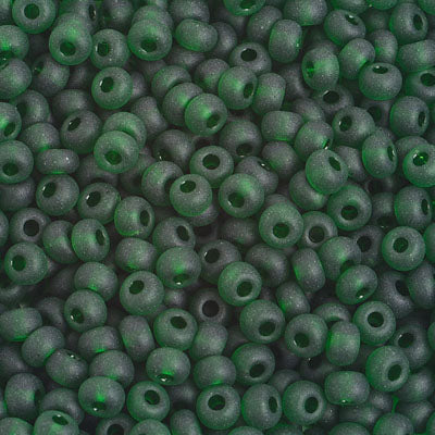 Preciosa Seedbead 6/0 - SB01028 Transparent Green Matt