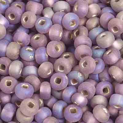 Preciosa Seedbead 6/0 - SB01069 Silverlined Light Purple Rainbow Matt