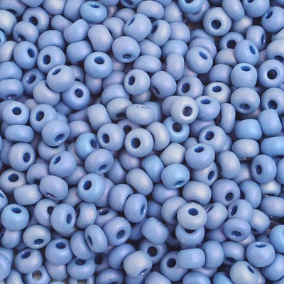 Preciosa Seedbead 6/0 - SB01073 Opaque Blue Rainbow Matt