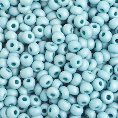 Preciosa Seedbead 6/0 - SB01080 Opaque Turquoise AB Matt