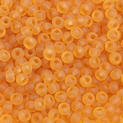 Preciosa Seedbead 6/0 - SB01082 Transparent Medium Topaz Matt