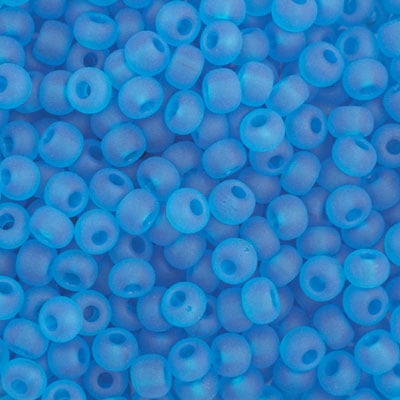 Preciosa Seedbead 6/0 - SB01084 Transparent Medium Aqua Matt