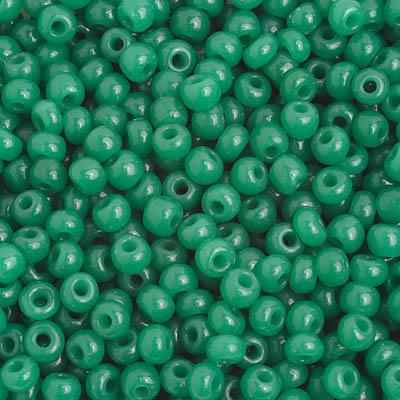 Preciosa Seedbead 6/0 - SB01100 Opaque Oily Green