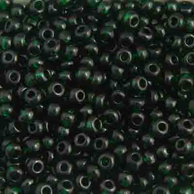 Preciosa Seedbead 6/0 - SB01212 Transparent Dark Green