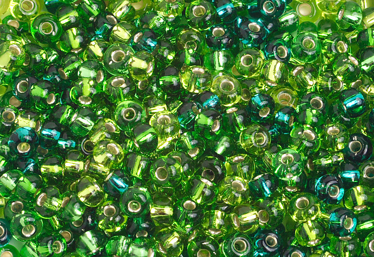 Preciosa Seedbead 6/0 - SB00131 Silverlined Seagreen Mix