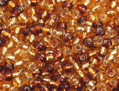 Preciosa Seedbead 6/0 - SB00137 Silverlined Topaz Mix