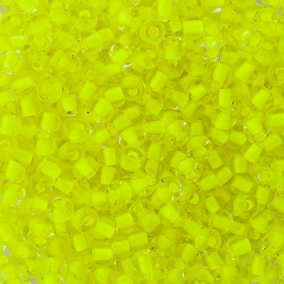 6/0 - SB01515 Coeur coloré jaune néon · Preciosa rocaille