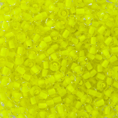 Preciosa Seedbead 6/0 - SB01515 Crystal Colorlined Neon Yellow