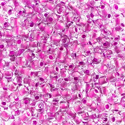 Preciosa Seedbead 6/0 - SB01519 Crystal Colorlined Neon Purple