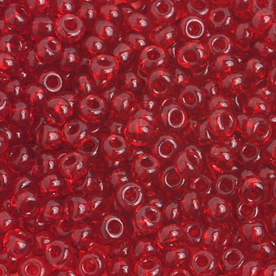 Preciosa Seedbead 6/0 - SB01661 Transparent Light Red