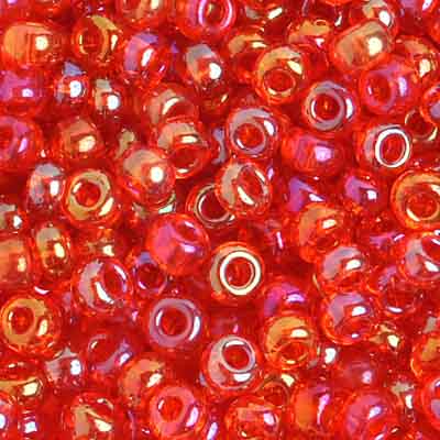 Preciosa Seedbead 6/0 - SB01671 Transparent Iris Orange