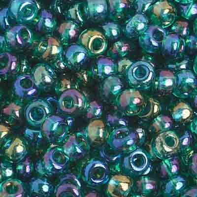 Preciosa Seedbead 6/0 - SB01673 Transparent Green Iris