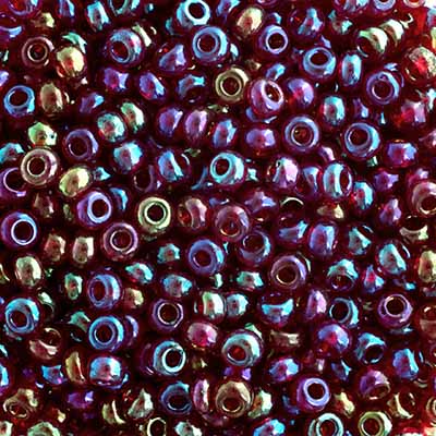 Preciosa Seedbead 6/0 - SB01676 Transparent Iris Red