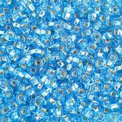 Preciosa Seedbead 6/0 - SB01684 Silverlined Aqua