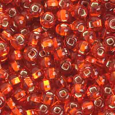 Preciosa Seedbead 6/0 - SB01686 Silverlined Orange