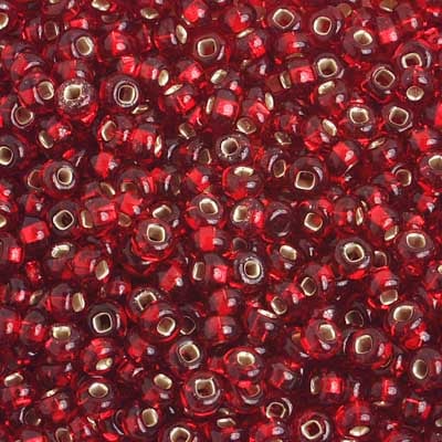 Preciosa Seedbead 6/0 - SB01687 Silverlined Red