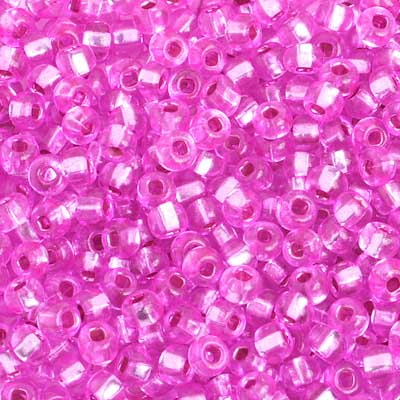 Preciosa Seedbead 6/0 - SB01690 Silverlined Dyed Pink