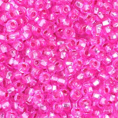 Preciosa Seedbead 6/0 - SB01691 Silverlined Dyed Fuchsia