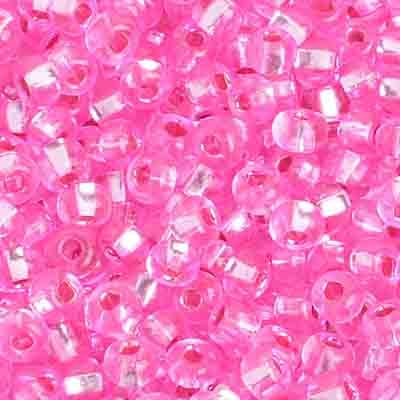 Preciosa Seedbead 6/0 - SB01693 Silverlined Dyed Rose