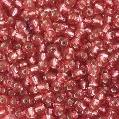 Preciosa Seedbead 6/0 - SB01696 Silverlined Pink Natural