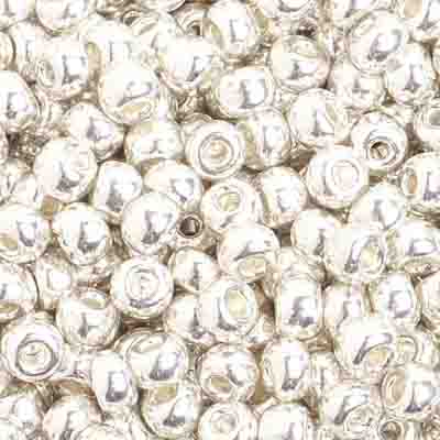 6/0 - SB01718 Argent métallique opaque · Preciosa rocaille||Preciosa Seedbead 6/0 - SB01718 Opaque Metallic Silver