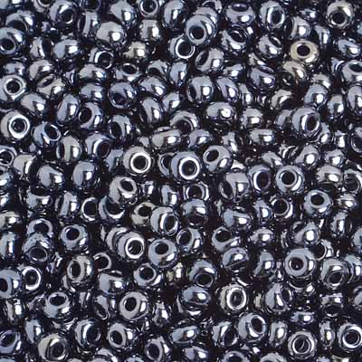 Preciosa Seedbead 6/0 - SB01721 Opaque Metallic Gunmetal