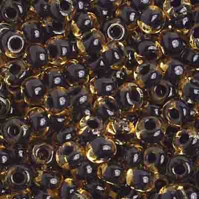 Preciosa Seedbead 6/0 - SB01741 Topaz Blacklined