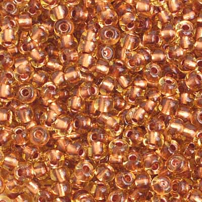 6/0 - SB01757 Topaze cœur cuivré · Preciosa rocaille||Preciosa Seedbead 6/0 - SB01757 Topaz Copperline