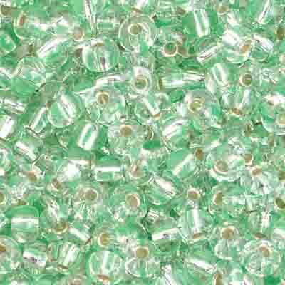 Preciosa Seedbead 6/0 - SB01783 Silverlined Stripe Green Crystal