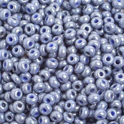6/0 - SB01903 Gris bleuté lustré opaque · Preciosa rocaille||Preciosa Seedbead 6/0 - SB01903 Opaque Grey Blue Luster