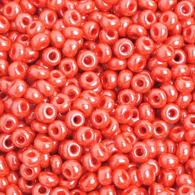 Preciosa Seedbead 6/0 - SB01918 Opaque Orange Luster