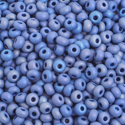 Preciosa Seedbead 6/0 - SB02216 Opaque Dark Blue AB Matt