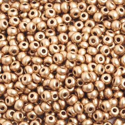 6/0 - SB02218 Or mat opaque · Preciosa rocaille||Preciosa Seedbead 6/0 - SB02218 Opaque Gold Matt