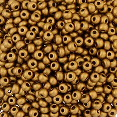 Preciosa Seedbead 6/0 - SB02226 Opaque Metallic Green Gold