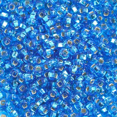 Preciosa Seedbead 6/0 - SB02276 Silverlined Light Blue